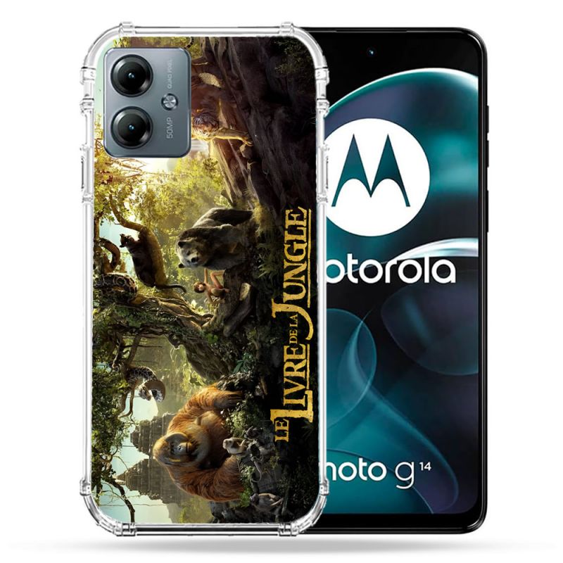 Coque Renforcée Pour Motorola G14 4G Le Livre De La Jungle Affiche