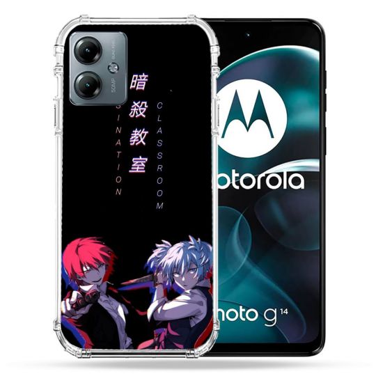 Coque Renforcée Pour Motorola G14 4G Manga Assassination Classroom Duo