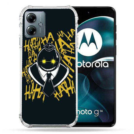 Coque Renforcée Pour Motorola G14 4G Manga Assassination Classroom Kuro Noir