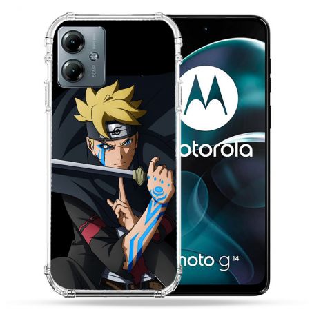 Coque Renforcée Pour Motorola G14 4G Manga Boruto Tatouage