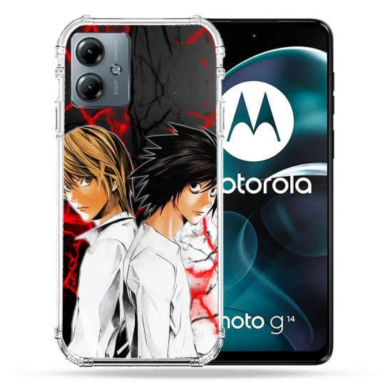 Coque Renforcée Pour Motorola G14 4G Manga Death Note Duo