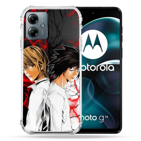 Coque Renforcée Pour Motorola G14 4G Manga Death Note Duo
