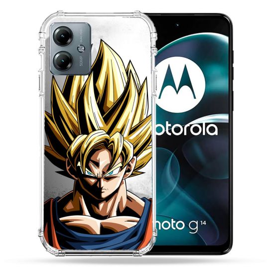 Coque Renforcée Pour Motorola G14 4G Manga Dragon Ball Sangoku Portrait