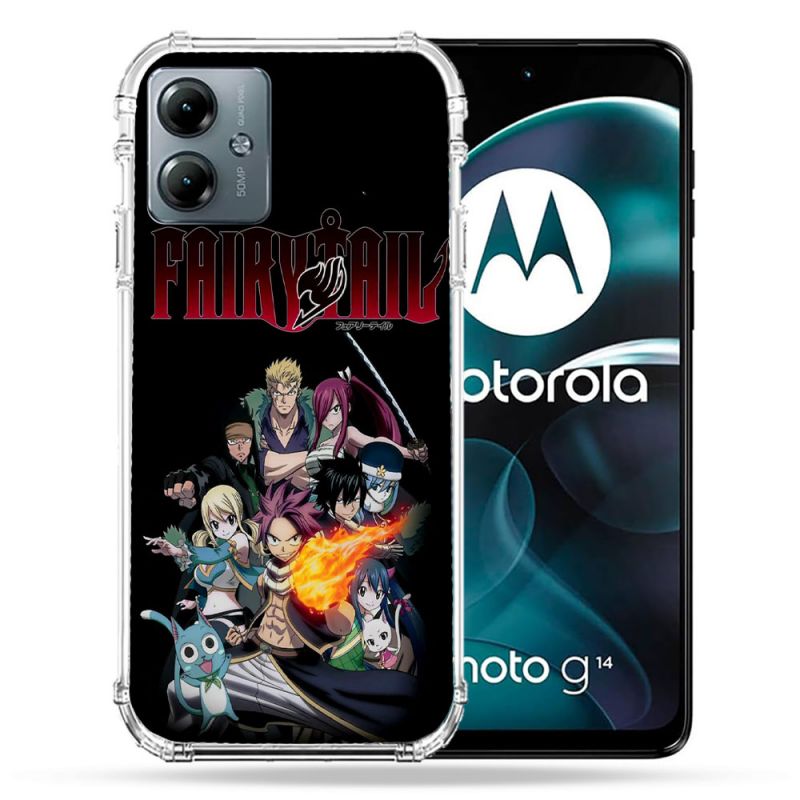 Coque Renforcée Pour Motorola G14 4G Manga Fairy Tail Logo Team