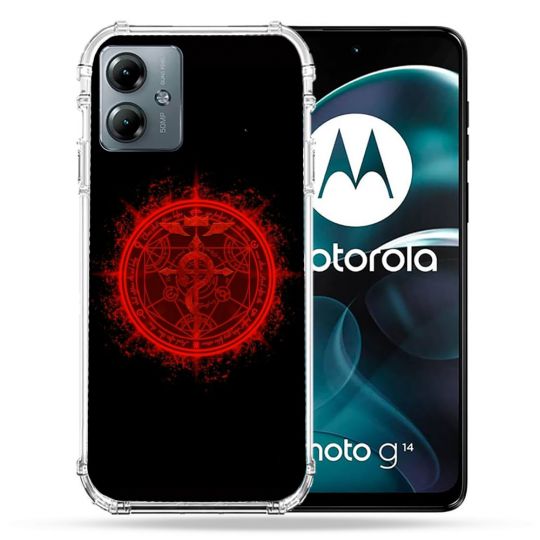Coque Renforcée Pour Motorola G14 4G Manga Fullmetal Alchemist Logo