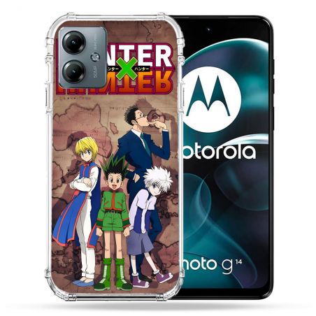 Coque Renforcée Pour Motorola G14 4G Manga Hunter X Hunter Vintage