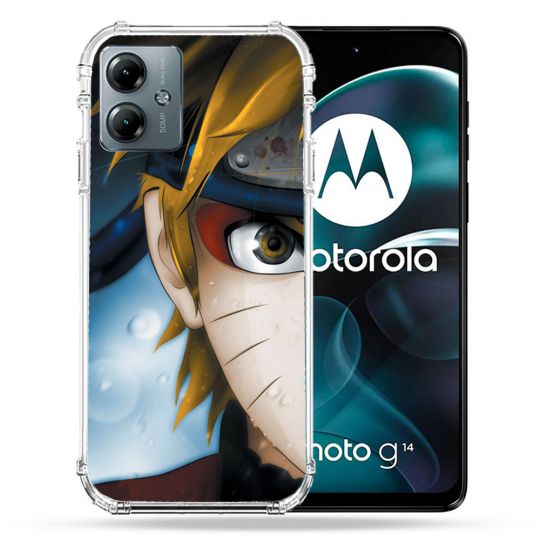 Coque Renforcée Pour Motorola G14 4G Manga Naruto Blanc