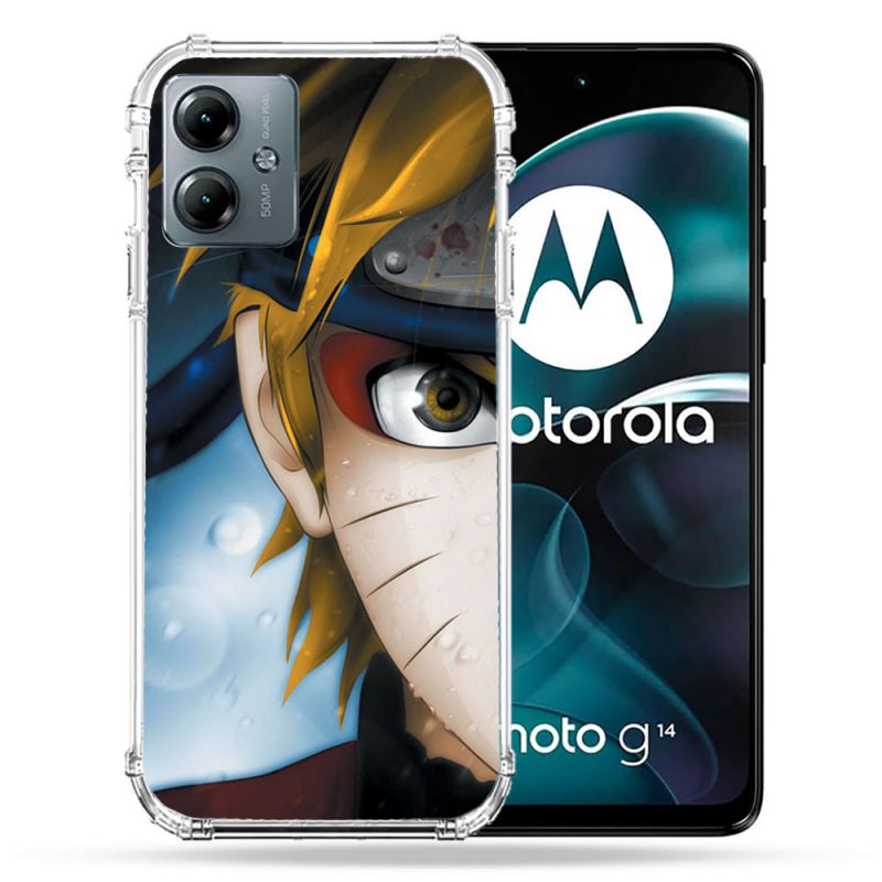 Coque Renforcée Pour Motorola G14 4G Manga Naruto Blanc