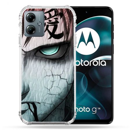 Coque Renforcée Pour Motorola G14 4G Manga Naruto Gaara