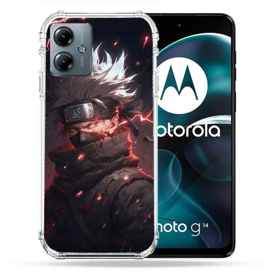 Coque Renforcée Pour Motorola G14 4G Manga Naruto Kakashi Dark