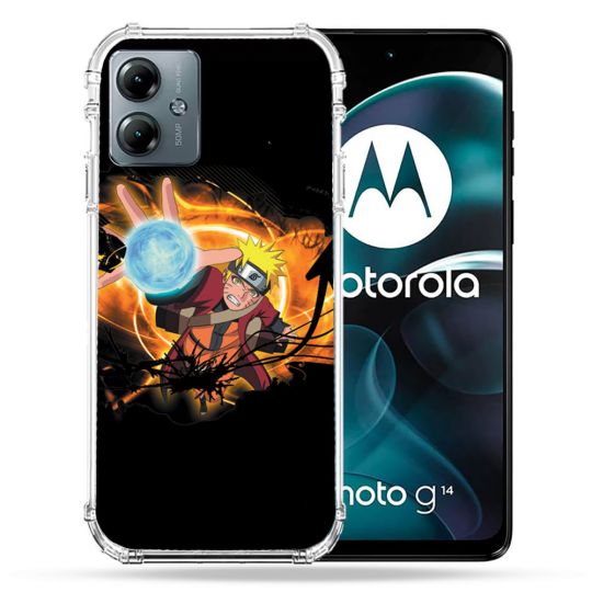 Coque Renforcée Pour Motorola G14 4G Manga Naruto Noir