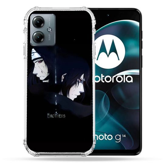 Coque Renforcée Pour Motorola G14 4G Manga Naruto Sasuke Itachi