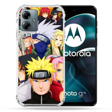 Coque Renforcée Pour Motorola G14 4G Manga Naruto Team