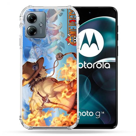 Coque Renforcée Pour Motorola G14 4G Manga One Piece Ace Color