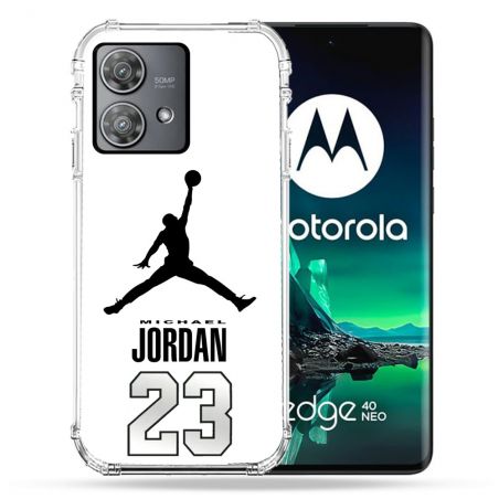 Coque Renforcée Pour Motorola Edge 40 Neo Jordan 23 Blanc