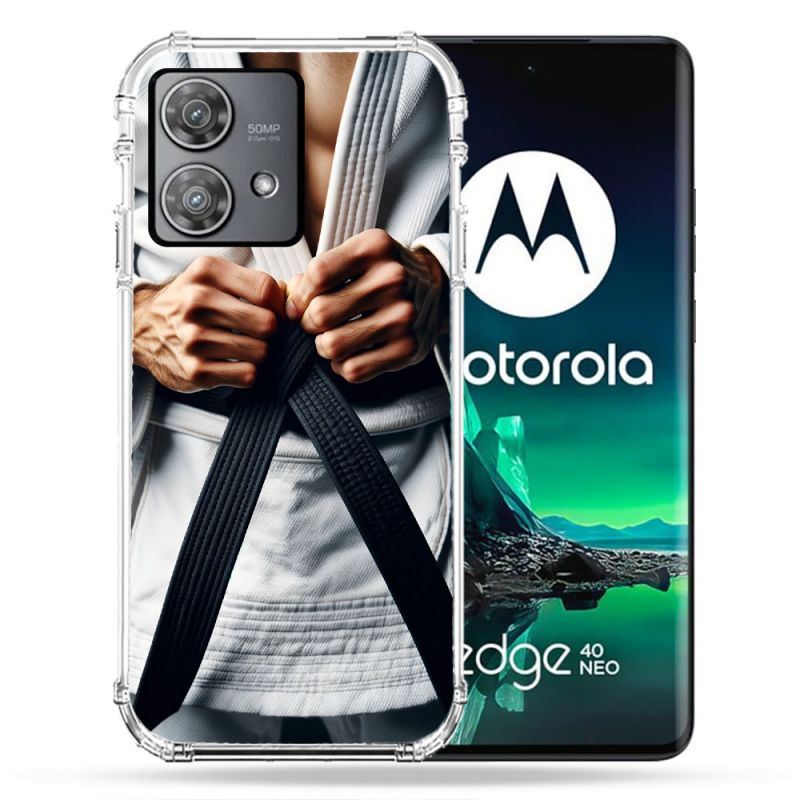 Coque Renforcée Pour Motorola Edge 40 Neo Kimono Ceinture