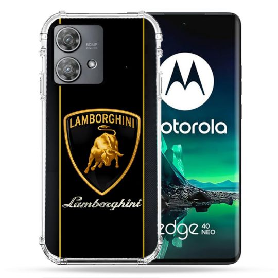 Coque Renforcée Pour Motorola Edge 40 Neo Lamborghini Carbone