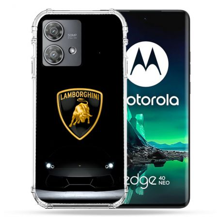 Coque Renforcée Pour Motorola Edge 40 Neo Lamborghini Noir