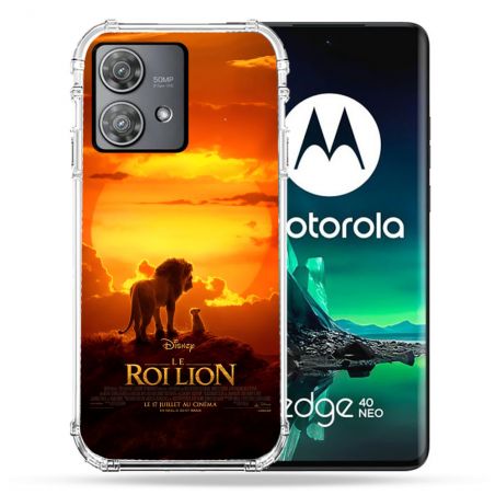 Coque Renforcée Pour Motorola Edge 40 Neo Le Roi Lion Affiche