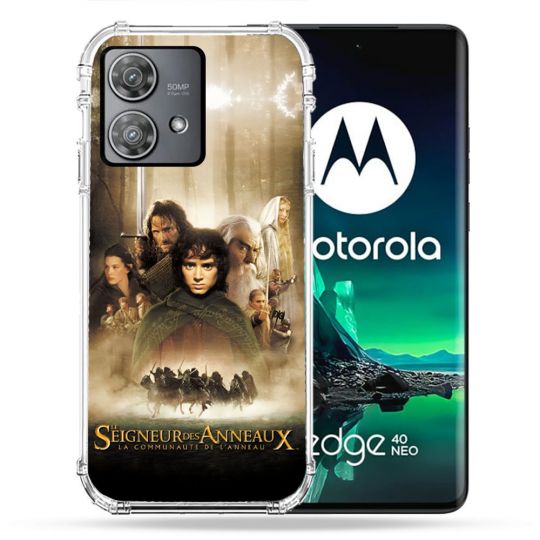Coque Renforcée Pour Motorola Edge 40 Neo Le seigneur Des Anneaux Affiche