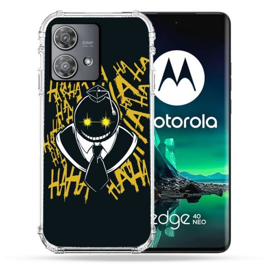 Coque Renforcée Pour Motorola Edge 40 Neo Manga Assassination Classroom Kuro Noir