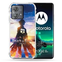 Coque Renforcée Pour Motorola Edge 40 Neo Manga Attaque Titans Soleil