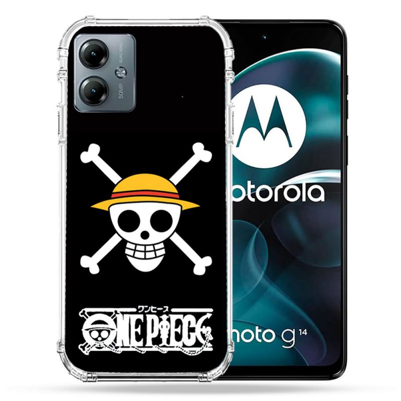 Coque Renforcée Pour Motorola G14 4G Manga One Piece Tete de Mort