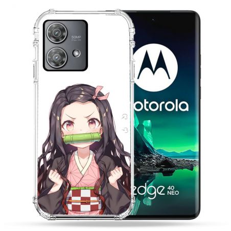 Coque Renforcée Pour Motorola Edge 40 Neo Manga Demon Slayer Nezuko