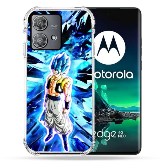 Coque Renforcée Pour Motorola Edge 40 Neo Manga Dragon Ball Gogeta Lumiere