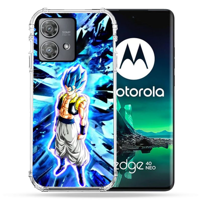 Coque Renforcée Pour Motorola Edge 40 Neo Manga Dragon Ball Gogeta Lumiere