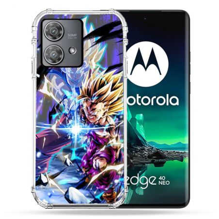 Coque Renforcée Pour Motorola Edge 40 Neo Manga Dragon Ball Sangohan Duo