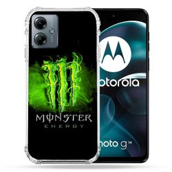 Coque Renforcée Pour Motorola G14 4G Monster Energy Vert
