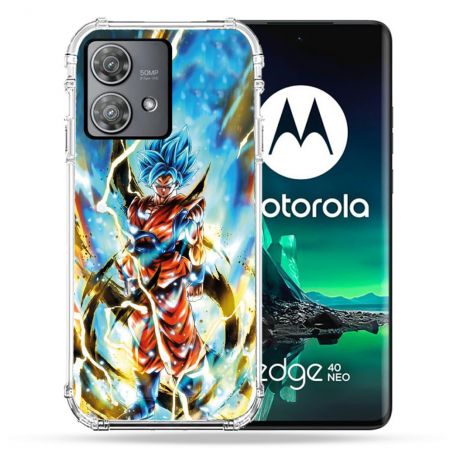 Coque Renforcée Pour Motorola Edge 40 Neo Manga Dragon Ball Sangoku Blanc