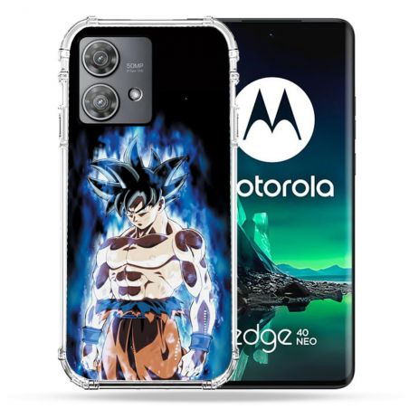 Coque Renforcée Pour Motorola Edge 40 Neo Manga Dragon Ball Sangoku Noir