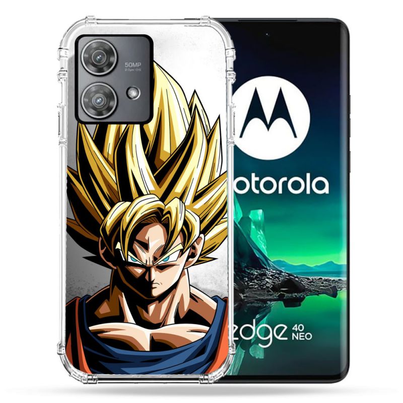 Coque Renforcée Pour Motorola Edge 40 Neo Manga Dragon Ball Sangoku Portrait