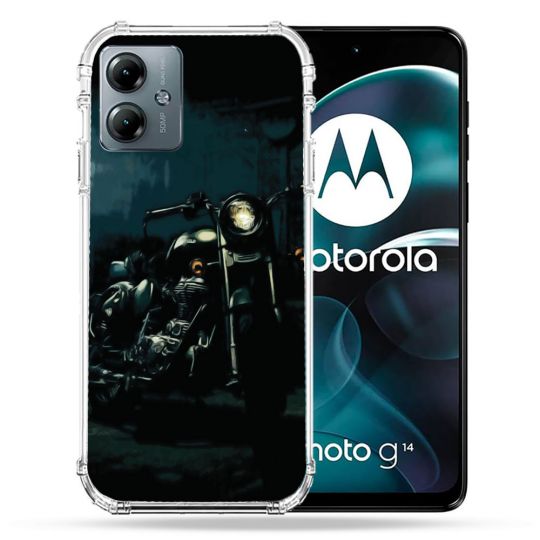 Coque Renforcée Pour Motorola G14 4G Moto Harley Vintage
