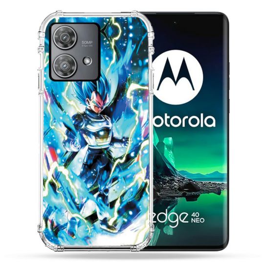 Coque Renforcée Pour Motorola Edge 40 Neo Manga Dragon Ball Vegeta Bleu