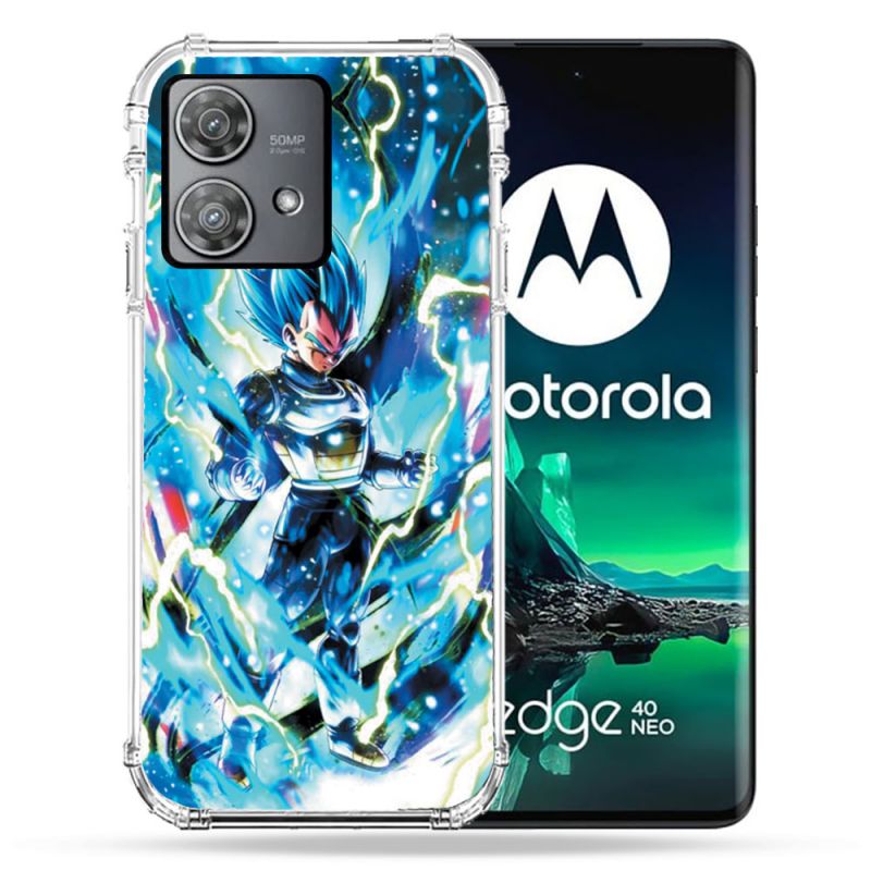 Coque Renforcée Pour Motorola Edge 40 Neo Manga Dragon Ball Vegeta Bleu