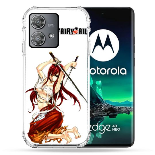 Coque Renforcée Pour Motorola Edge 40 Neo Manga Fairy Tail Erza