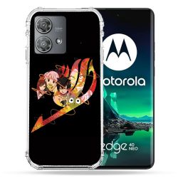 Coque Renforcée Pour Motorola Edge 40 Neo Manga Fairy Tail Logo Noir