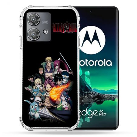 Coque Renforcée Pour Motorola Edge 40 Neo Manga Fairy Tail Logo Team
