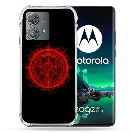 Coque Renforcée Pour Motorola Edge 40 Neo Manga Fullmetal Alchemist Logo