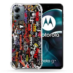 Coque Renforcée Pour Motorola G14 4G Musique Rock Groupe