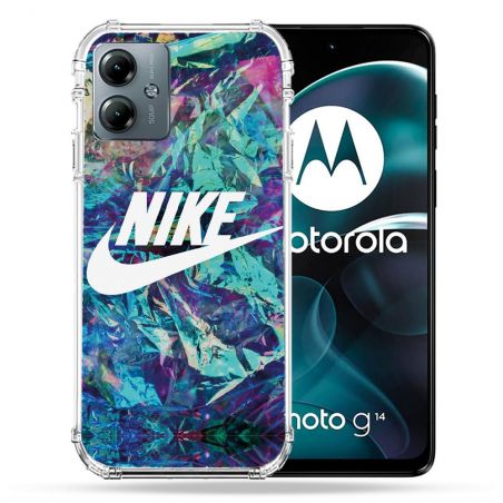 Coque Renforcée Pour Motorola G14 4G Nike Turquoise