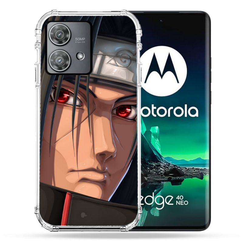 Coque Renforcée Pour Motorola Edge 40 Neo Manga Naruto Itachi Visage