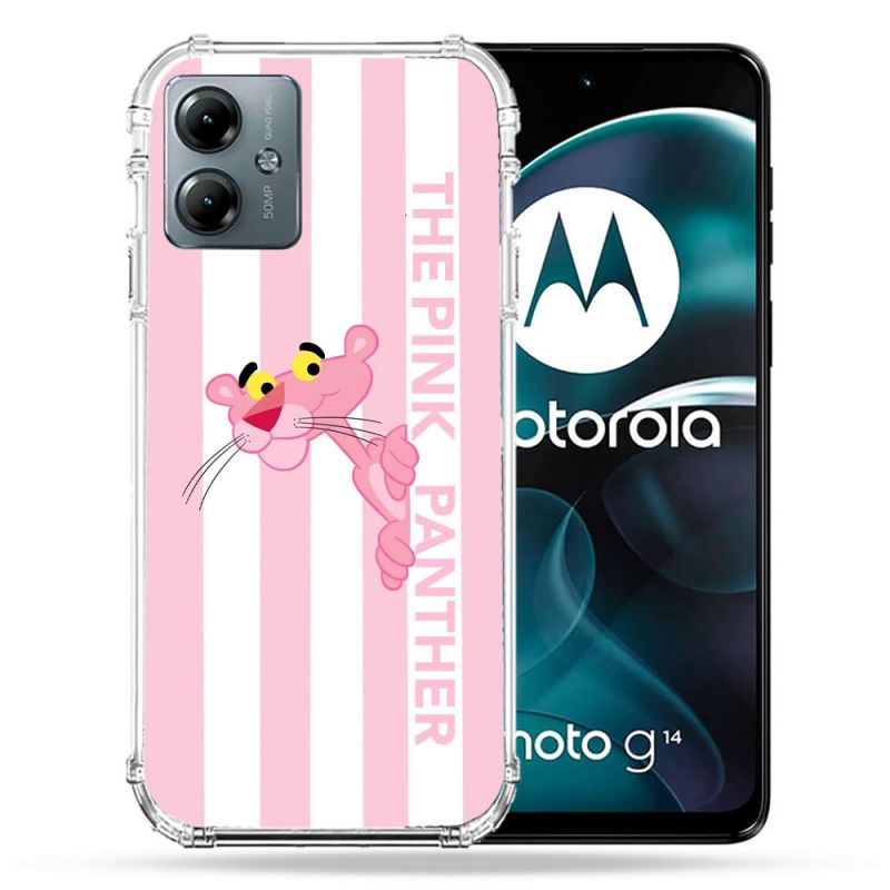 Coque Renforcée Pour Motorola G14 4G Panthere Rose