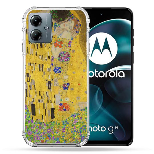 Coque Renforcée Pour Motorola G14 4G Peinture Le Baiser