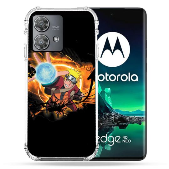 Coque Renforcée Pour Motorola Edge 40 Neo Manga Naruto Noir