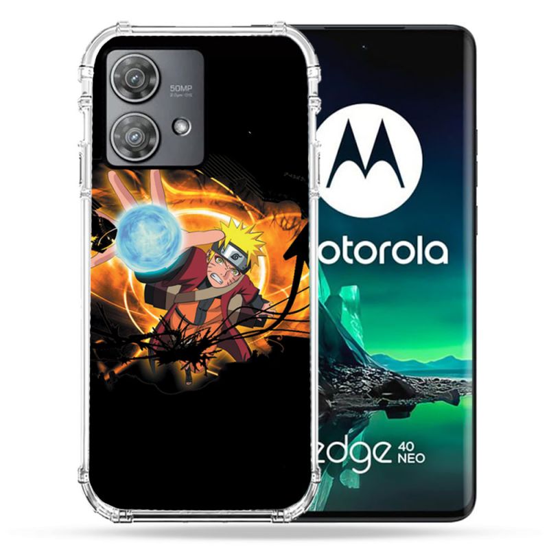 Coque Renforcée Pour Motorola Edge 40 Neo Manga Naruto Noir