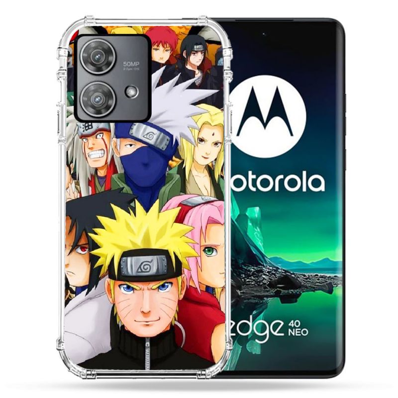 Coque Renforcée Pour Motorola Edge 40 Neo Manga Naruto Team
